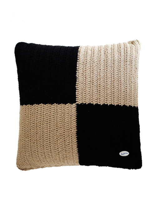 No.34 Checks Crochet Cushion_50*50 (big pattern)