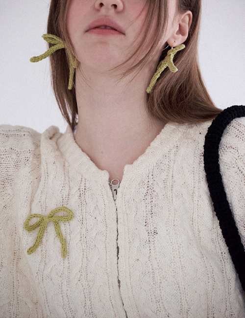 No.202 / Ribbon Crochet Brooch